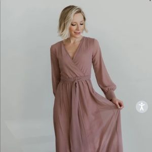 Baltic Born Deep Mauve Maxi Dress